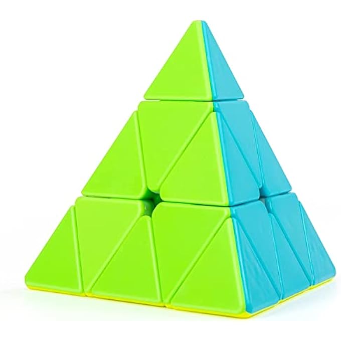 MAGIC CUBE, SPEED CUBE PYRAMID, 3X3X3 STICKERLESS FROSTED TRIANGLE PUZZLE MAGIC CUBE - Image 1